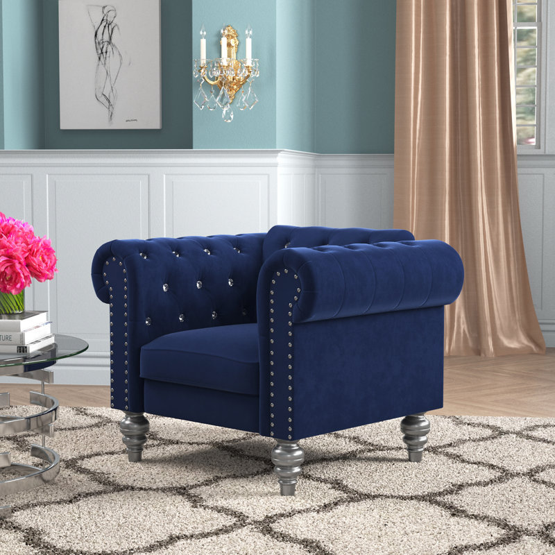 Willa Arlo Interiors Alpharetta Velvet Chesterfield Chair & Reviews